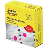 Avery-Zweckform 3850 Etiketten Voor Markeringspunten Diameter 10 Mm Magenta 800 Stuks Permanent Papier
