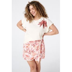 MS Mode Top Top met palmboom borduring