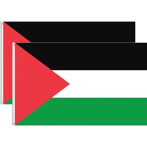 Dubbelzijdige Palestijnse Vlag 150 x 90 cm - Lichtbestendig voor Feesten en Tuin
