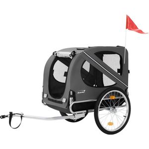 Hondenkar Fietskar Honden tot 40 kg Grijs Hauki