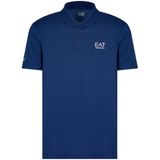 EA7voor mannen. 7M000168_AF13755 Tennis Pro blauw tweekleurig poloshirt (M), Casual, Polyester, Korte mouwen