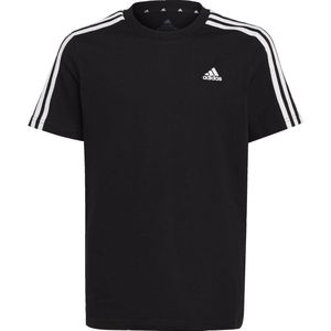 adidas Sportswear Essentials 3-Stripes Katoenen T-shirt - Kinderen - Zwart- 152