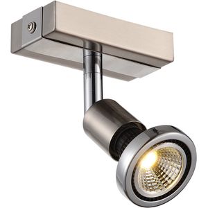 ROBUS spot 1xGU10 5W LED incl. satin-chroom/chroom