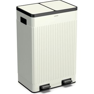 Klarstein Grama 60 - Afvalbak - 60 Liter - Vintage-crème
