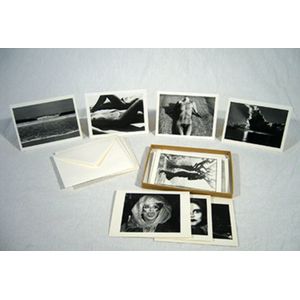 Charles Roff - Vintage dubbele kaarten - Zwart-wit - Set van 12 kaarten met eco-katoen enveloppen