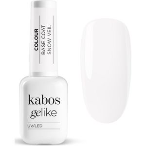 Kabos Kleurrijke hybride basis Gelike Colour Base Coat 2in1 Snow Veil / Sneeuwsluier 10ml