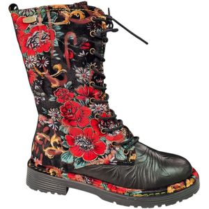 Laura Vita - Dames Boots - Zwart/Rood