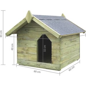 vidaXL-Hondenhok-met-opklapbaar-dak-geïmpregneerd-grenenhout