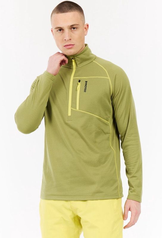 Protest - PRTRekody - Top - Herbal Green - Heren - 1/4 Ritssluiting