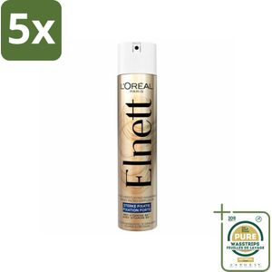 5 x L'Oréal Elnett Satin Haarlak Sterke Fixatie 300 ml - Grootverpakking - Haarspray - Haarspray Sterk Fixatie - Haarspray Satijnzacht - Haarspray Voor Blondines - Haarspray Voor Professionals