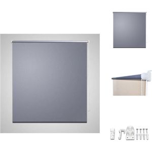 vidaXL Verduisterende Rolgordijnen - Grijs 100x175cm - Zilverkleurige reflecterende achterkant - Jaloezie
