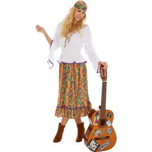 dressforfun - Vrouwenkostuum Love & Peace XL - verkleedkleding kostuum halloween verkleden feestkleding carnavalskleding carnaval feestkledij partykleding - 300940