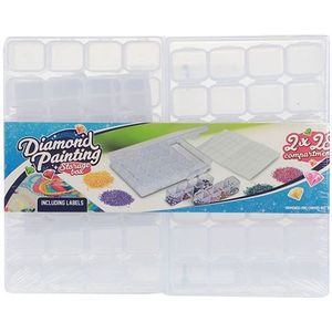 Toi Toys Diamond Painting opbergdoos 2x28-vaks met stickers