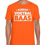 Voetbal baas t-shirt oranje voor heren - EK/WK liefhebber voor voetbal t-shirts L