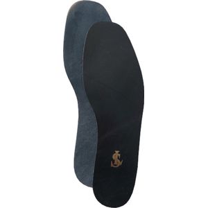 SL Leren Inlegzool - Inplakzool - Echt Leder - Donker Blauw - Op Maat te Knippen - Maat 36 t/m 46 (36-37-38-39-40-41-42-43-44-45-46)