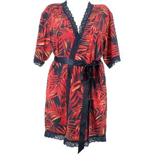 Guy de France - Kimono brique - micro bedrukt - M