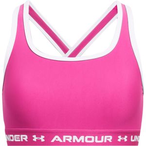 Under Armour G Crossback Mid Solid Meisjes Sportbeha - Roze - Maat 152