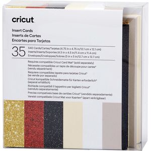 Cricut Insert Cards Glitz & Glam S40 (12,1 cm x 12,1 cm) 35-pack