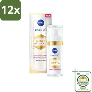 NIVEA - Gezichtsserum - CELLular LUMINOUS630 Tegen Vlekken - Tegen pigmentvlekken - Voor alle huidtypen - Met Hyaluron & Vitamine E - 30 ml - Voordeelverpakking - 12 stuks - Serum - NIVEA
