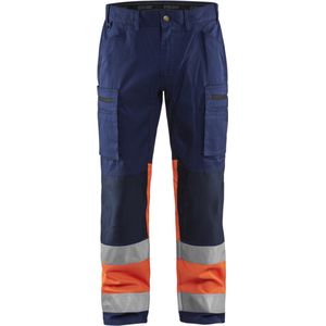 Blaklader Werkbroek met stretch High Vis 1551-1811 - Marineblauw/Oranje - D84