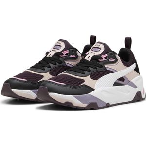 PUMA Trinity Heren Sneakers - Midnight Plum-PUMA White-PUMA Black-Mauve Mist - Maat 38