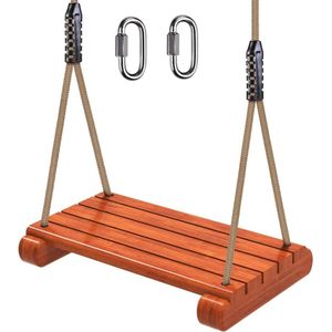 Heavy Duty schommelstoel met karabijnhaken - Accessoires voor speeltuin schommelset - Verstelbaar touw - Zitbreedte 43 cm - Capaciteit 226 kg