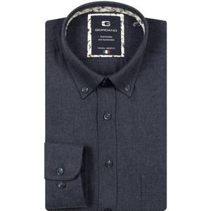 Giordano - Overhemd - Blauw - Lange Mouw - Effen