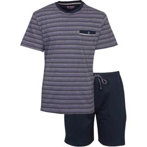Paul Hopkins Heren Shortama - Pyjama Set - 100% Katoen - Blauw - Maat S