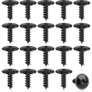 50 stuks M5 x 16 mm/06 inch zelftappende schroeven - Torx Schrauben für Auto - Schwarz .