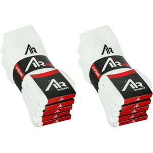 10 Paar i1R Witte Katoenen Sportsokken Tennis-sokken Maat 39/42