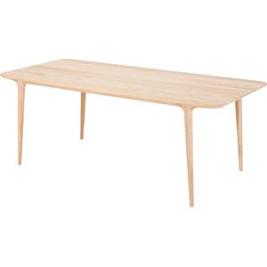 Gazzda Fawn table houten eettafel whitewash - 200 x 90 cm