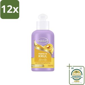 Andrélon – Leave-In Crème – Perfecte Krul – 200 ml - Voordeelverpakking - 12 stuks - Krullen pluisvrij - Krullen hyderaten