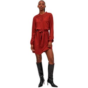 Vila - Suvita Lace - Korte Jurk - Oranje - Lange Mouwen