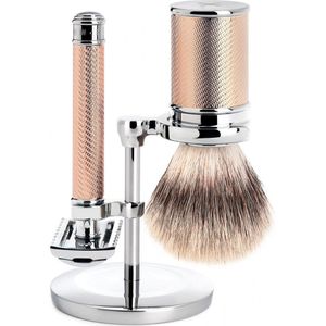 MÜHLE -Scheerset Traditional - Safety razor open kam - Fibre - Rosegold