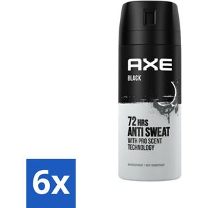 Axe Anti-Transpirant Spray Black 150 ml - Voordeelverpakking - 6 stuks