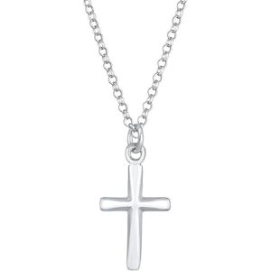 Kruis Hanger Halsketting Dames van 925 Sterling Zilver met Turkoois