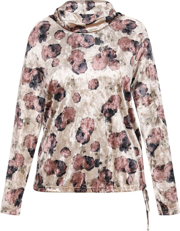 Usha - Blouse - Lichtgrijs - Bloemenprint