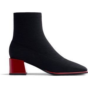 Gioseppo - Inger - Enkellaarsjes - Dierenprint - Blokhak in Lakleer