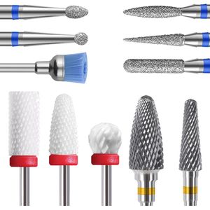 Professionele Keramische Nagelboor Bits - 11 Stuks van Wolfraam Legering