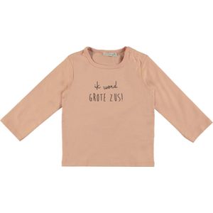 Babylook T-Shirt Grote Zus Peach Beige 80