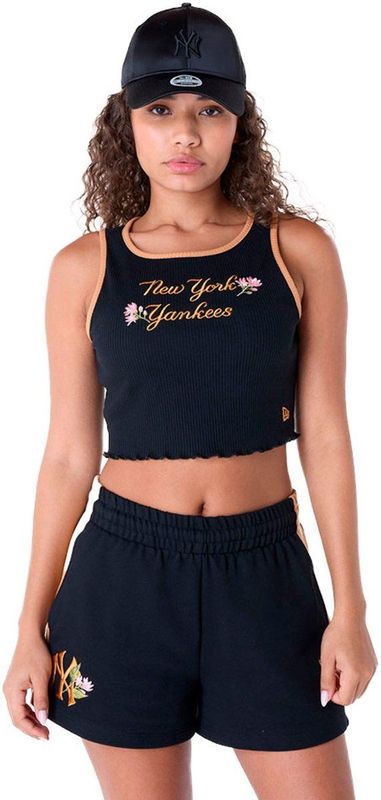 New Era - MLB Floral Rib New York Yankees - Mouwloos T-shirt - Blauw - Zwart