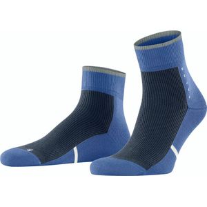 FALKE Versatile Korte Sokken sneakersokken admend zacht met patroon strepen dun kwartlengte zomer  Katoen Blauw Heren sokken - Maat 44-45