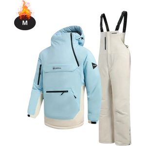 Nivard Skipak - SkiBroek - Skijas - Ski Suit - Wintersport - Heren - 2-Delig - Lichtblauw - Maat S