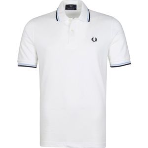 Fred Perry - M12 Polo Wit - Slim-fit - Heren Poloshirt Maat L