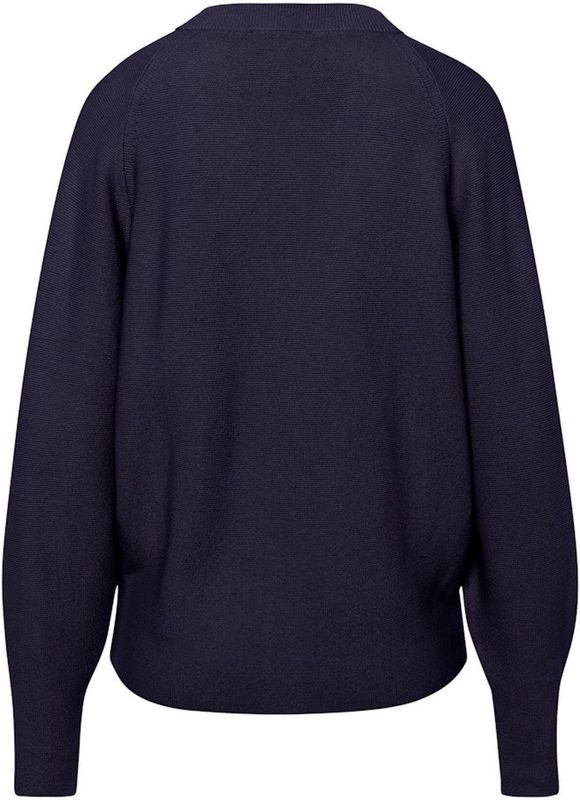 Frank Walder - W51Strick - Vest - Blauw - Effen - Halslijn V-hals