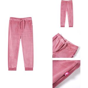 vidaXL Kinderjoggingbroek - Kinderjoggingbroeken - Kinderkleding - Kinderkled - Kinderjoggingbroek 140 frambooskleurig