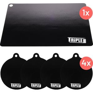 Triple J® Inductie Beschermer en Afdekplaat voor Kookplaat – ⌀ 22cm en 35cm x 25cm