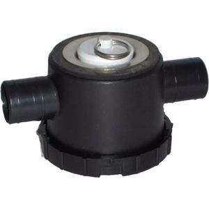 Reich afvoerplug zwart 33 mm met 2 aansl.