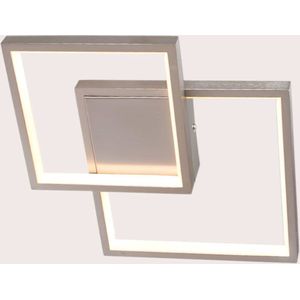 LED Plafondlamp Piazza | led strip | grijs / staal | kunststof / metaal | met 3 standen dimmer | hal / woonkamer | modern design