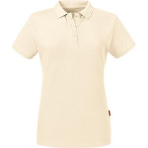 Russell - Pure Organic Polo Dames - Naturel- 100% Biologisch Katoen - XS